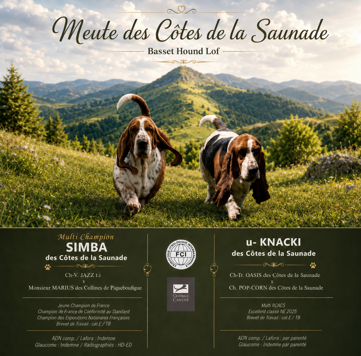 Chiot Basset Hound des Cotes de la Saunade